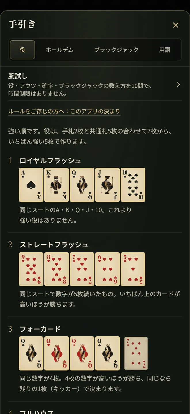 ザロイヤルカード — 覚える・振り返る